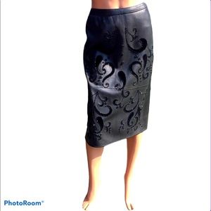 Vintage Valentino Boutique Lamb Leather Skirt 🖤